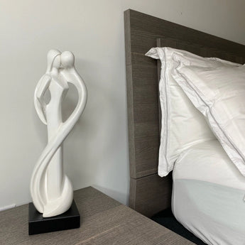 Standing Couple White Sculpture