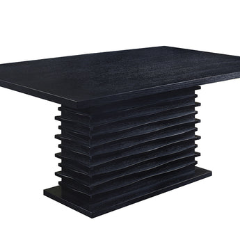 Stanton Rectangle Pedestal Dining Table Black