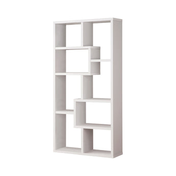 Theo 10-Shelf Bookcase White