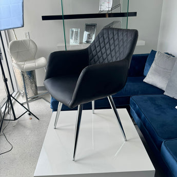 Silla de Comedor Alba Negra Moderna Ergonómica Diseño Escandinavo Elegante