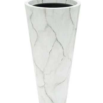 White Marble Floor Vase Planters