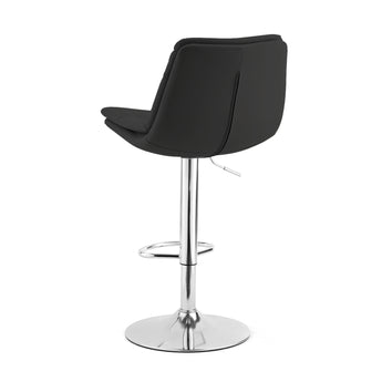 Elegante Taburete de Bar ADAM Negro Ergonómico Moderno Lujo Cocina Mostrador