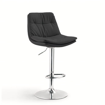 Elegante Taburete de Bar ADAM Negro Ergonómico Moderno Lujo Cocina Mostrador