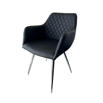 Silla de Comedor Alba Negra Moderna Ergonómica Diseño Escandinavo Elegante