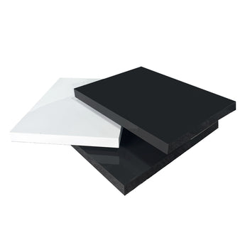 Mesa de Centro Amsterdam Moderna Blanca y Negra Elegante para Sala