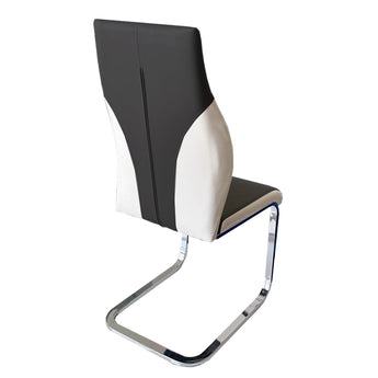 Silla de Comedor Cristal Elegante Blanco y Negro Diseño Moderno Chic