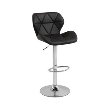 Elegante Taburete de Bar Diamante Negro Ajustable, Diseño Moderno, Confort Supremo
