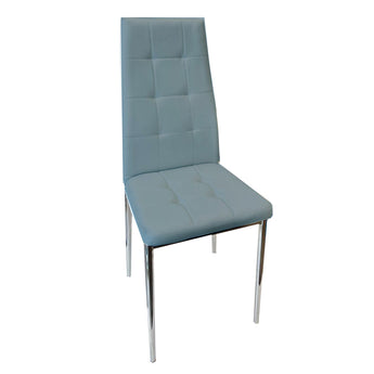Silla de Comedor Diana Gris Moderna Tapizada Cómoda Diseño Elegante