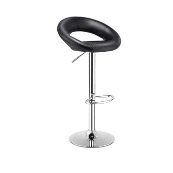 Taburete de Barra Donut Negro Moderno, Ergonómico y Cómodo para Cocina