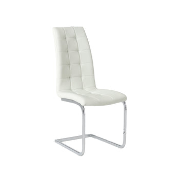 Silla de Comedor Erika Blanca Moderna y Elegante para Confort Diario