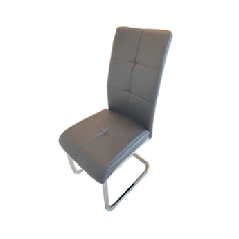 Silla de Comedor Oswaldo Gris: Diseño Moderno, Ergonómica, Acolchada y Duradera