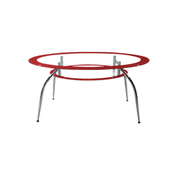 Elegante Mesa de Comedor T249 Cristal Templado Patas Cromadas Modernas